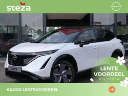 Pearl white / zwart dak Nieuw 2025 Nissan Ariya SUV | € 49.238 (Iets duurder)