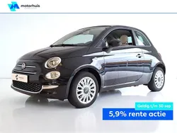 Zwart Gebruikt 2020 Fiat 500 Lounge Cabriolet | € 13.950 (Eerlijke prijs)