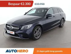 Blauw Gebruikt 2020 Mercedes C300e AMG line Stationwagen | € 31.849 (Super prijs)