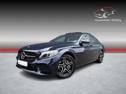 Blauw, metallic lak Gebruikt 2020 Mercedes C300e AMG line Sedan | € 35.490 (Super prijs)