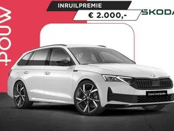 Wit Nieuw 2025 Skoda Octavia SportLine Stationwagen | € 47.300 (Eerlijke prijs)