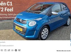 Blauw Gebruikt 2021 Citroën C1 Feel Hatchback | € 9.450 (Eerlijke prijs)