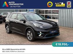Zwart Gebruikt 2020 Kia e-Niro SUV | € 18.950 (Super prijs)