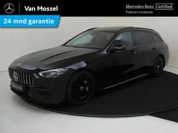Zwart, metallic lak Gebruikt 2022 Mercedes C180 AMG line Stationwagen | € 39.945 (Duur)