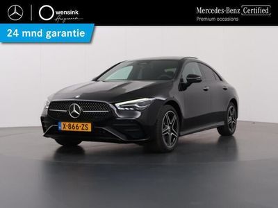 tweedehands Mercedes E250 CLA-KLASSE CoupeAMG NIGHT | Panorama-schuifdak | Dodehoekassistent | Keyless Entry | Achteruitrijcamera | Sfeerverlichting | Stoelverwarming | DAB+ Radio |