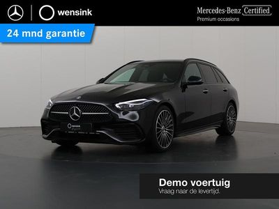 Zwart Occasion 2025 Mercedes C180 AMG line Stationwagen | € 54.850