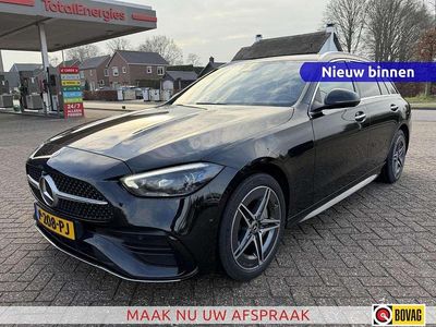Zwart Occasion 2022 Mercedes C300e AMG line Stationwagen | € 36.990 (Eerlijke prijs)