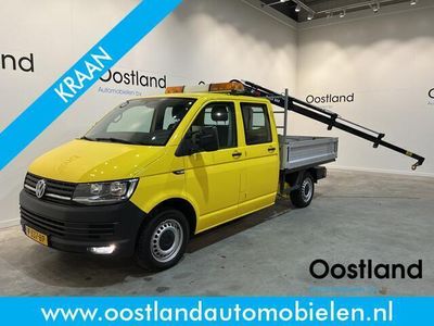 tweedehands VW Transporter 2.0 TDI L2H1 Open Laadbak / Hiab T-CLX 009 Kraan / Euro 6 / 220V. / Aluca Kast / Airco / Cruise Control / Trekhaak