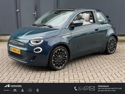 Occasion Fiat 500e La Prima 86 kW (118 PK) 2021 Groen Cabriolet