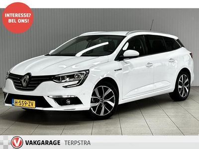 tweedehands Renault Mégane IV Estate 1.3 TCe Bose/ Half-Leder/ 17'' LMV/ Camera/ Lane-Assist./ Apple + Android/ DAB+/ Dode-Hoek Det./ Grootlicht assist./ Keyless/ Navi/ Clima/ Cruise/ PDC V+A/ Extra getint glas.