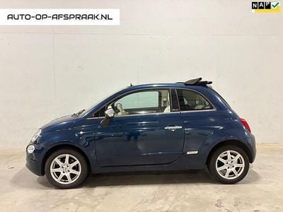 Blauw (metallic) Gebruikt 2018 Fiat 500C Lounge Cabriolet | € 8.995 (Goede deal)