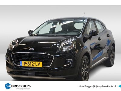 tweedehands Ford Puma Titanium Design Edition 1.0 EcoBoost Hybrid automaat 92 kW / 125 pk/ Apple Carplay/Android Auto / Stuurwiel multifunctioneel / Buitenspiegels elektrisch inklapbaar / Verkeersbord detectie / Winter-pack (stuurwiel verwarmd, verwarmde voorruit, vo