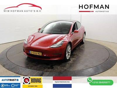 Rood, metallic lak Occasion 2019 Tesla Model 3 Long Range AWD Sedan | € 22.595 (Eerlijke prijs)
