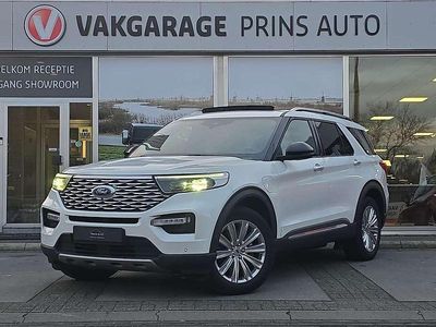 Wit (metallic) Occasion 2022 Ford Explorer SUV | € 52.900 (Eerlijke prijs)