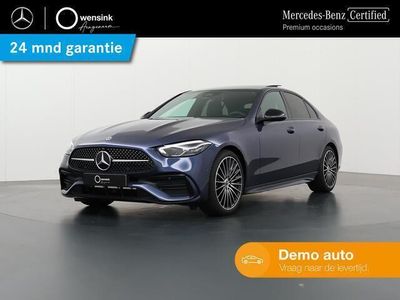tweedehands Mercedes C180 AMG Line | Panoramadak | Nightpakket incl. 19'' multispaaks | Sfeerverlichting | stoelverwarming