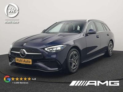 Occasion Mercedes C300e AMG line 313 PK (230 kW) 2022 Blauw Stationwagen