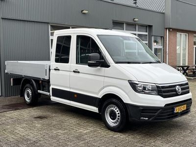 tweedehands VW Crafter 35 2.0 TDI DC Airco Cruise Control Trekhaak 2500kg Open laadbak Voorruit verwarming Achterruitrijcamera Navigatiesysteem 3-persoons Euro 6 Open laadbak Pick-up p-up Bakwagen 1e eigenaar