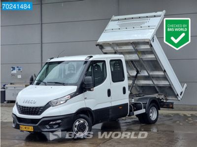 tweedehands Iveco Daily 35C14 Nwe type Kipper Dubbel Cabine 3.5t Trekhaak Airco Cruise Benne Kieper Tipper Airco Dubbel cabine Trekhaak Cruise control