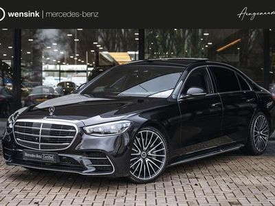 tweedehands Mercedes S580 e 4MATIC Lang AMG Line Sfeerverlichting | Memory pakket | Head-up display | Panorama-schuifdak | Burmester 3D | 360 camera | Verwarmd stuurwiel