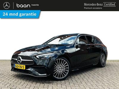 Occasion Mercedes C300 AMG line 313 PK (230 kW) 2024 Zwart Stationwagen