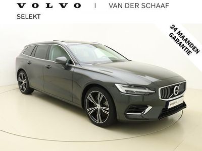 tweedehands Volvo V60 T6 340pk Recharge AWD Inscription / Elektr. Stoelen / 19'' / Panoramadak / Trekhaak / Full-LED / PDC + Camera / ACC / Stoel + Stuurw. Verwarming / DAB /