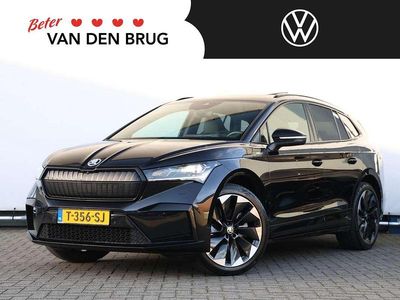 Zwart Gebruikt 2023 Skoda Enyaq iV SportLine SUV | € 39.900 (Duur)