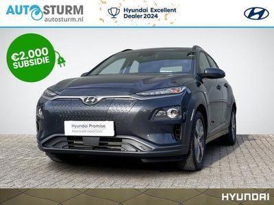 tweedehands Hyundai Kona EV Premium 64 kWh *SUBSIDIE MOGELIJK* Leder Head-Up Display Stuur- + Stoelverwarming Apple Carplay/Android Auto Premium Audio Rijklaarprijs!