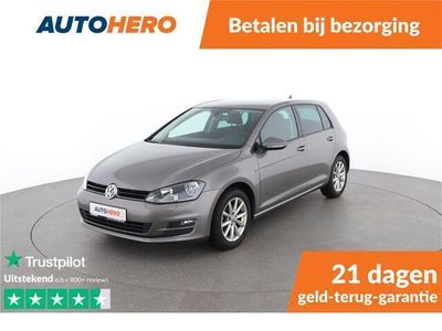 tweedehands VW Golf VII 1.4 TSI Lounge 125PK | FJ38408 | Navi | Cruise | Stoelverwarming | Climate | Parkeersensoren V+A | Bluetooth | Lichtmetalen Velgen |