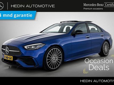 Blauw Occasion 2022 Mercedes C200 AMG line Sedan | € 45.900 (Duur)