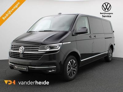 tweedehands VW Caravelle TRANSPORTERDC 2.0 TDI L2H1 4Motion 204PK DSG Dubbele cabine, Achterdeuren, standkachel, stoelverwarming voor, leder, elek. schuifdeuren, navigatie, adaptive cruise, Discover Pro, alarm, 17'' lichtmetaal