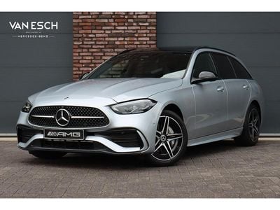 Occasion Mercedes C300 AMG line 2024 Zilver (metallic) Stationwagen