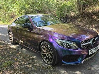 Occasion Mercedes C220 AMG line 170 PK (125 kW) 2017 Paars Coupé