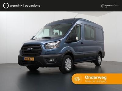 tweedehands Ford Transit 350 2.0 TDCI L2 H2 Dubbele Cabine Trend | Aut. | Navigatie | Parkeercamera | Climate Control | Lederen stuurwiel