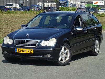Zwart Occasion 2003 Mercedes C180 Elegance Stationwagen | € 1.499 (Super prijs)