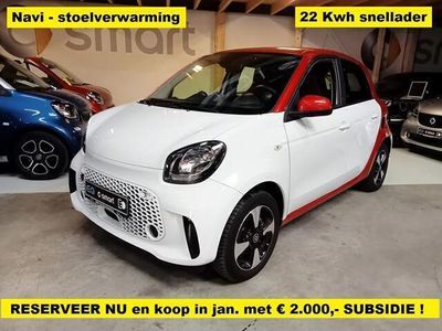 tweedehands Smart ForFour Electric Drive EQ 22 Kwh sbellader Navi - stoelverwarming - Pdc