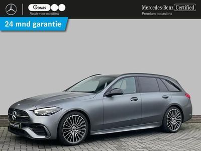 tweedehands Mercedes 200 C-KLASSE EstateAMG Line Panoramadak | 19 Inch | Nightpakket | Magnolak |