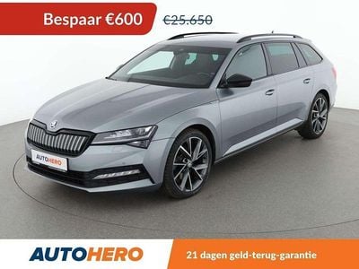 Grijs Gebruikt 2021 Skoda Superb SportLine Stationwagen | € 25.249 (Goede deal)