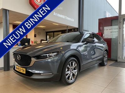 tweedehands Mazda CX-30 2.0 SkyActiv-X Luxury,Head up Display,Keyless Entry,Navigatie,Achteruitrijcamera,V&A Sensoren,Trekhaak,Climate&Cruisecontrol,Bose Geluidsinstalatie,Leder&Stoelverwarming,Bleutooth met Spraakbediening,18 Inch Lmv