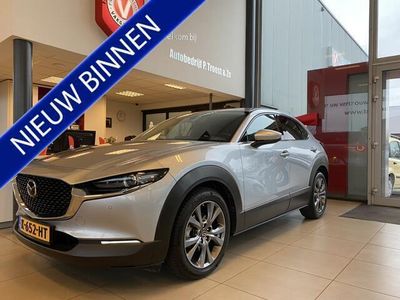 tweedehands Mazda CX-30 2.0 SkyActiv-X Luxury,Navigatie,Achteruitrijcamera,Trekhaak,Keyless Entry,Head-Up-Display,Leder&Stoelverwarning,Sensoren V&A,Climate&Cruisecontrol,Bleutooth met Spraakbediening,18 Inch Lmv