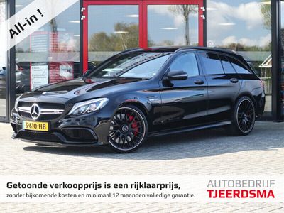 tweedehands Mercedes S63 AMG C-KLASSE Estate AMG510PK Navi/Clima/Cruise/Camera/Panodak/Kleppen/Zeer-Mooi/HUD/Burmester