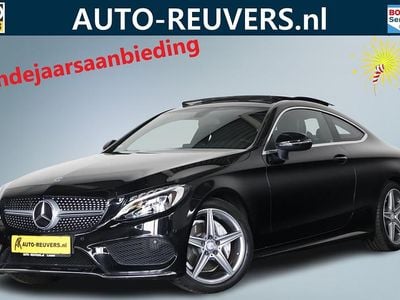 Zwart Gebruikt 2016 Mercedes C180 AMG line Coupé | € 21.900 (Super prijs)