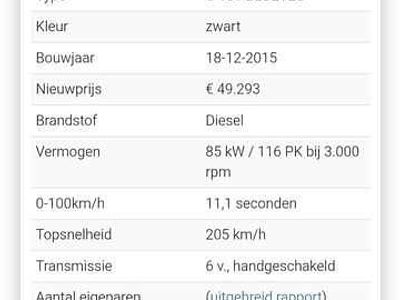 Occasion Mercedes C180 116 PK (85 kW) 2016 Zwart Sedan