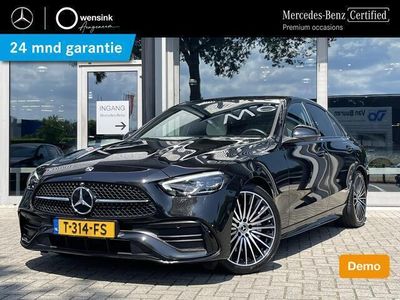 tweedehands Mercedes C180 AMG Line Nightpakket | Leder Nevagrijs | Adaptieve cruise control | Apple-/Android Carplay | Rondomzichtcamera | BTW auto