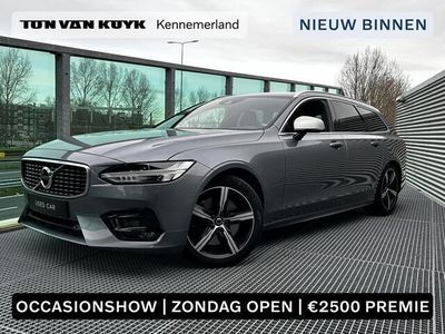 tweedehands Volvo V90 2.0 T4 Business Sport 1e eigenaar, Sport-Leder interieur, Verwarmde stoelen 4X+Stuur, Parkeerverwarming, Harman-Kardon Premium Audio, DAB+, Apple car Play-Android Auto, Trekhaak semi elektrisch, Polestar enginered