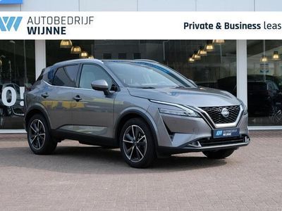 tweedehands Nissan Qashqai 1.3 MHEV 158pk Xtronic Tekna Plus | Navi | Full LED | Adaptive Cruise | 360° Camera | Leder | Head-up Display | Panoramadak | 19" velgen