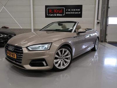 tweedehands Audi A5 Cabriolet 2.0 TFSI Beige Leer Sportstoelen Navigat