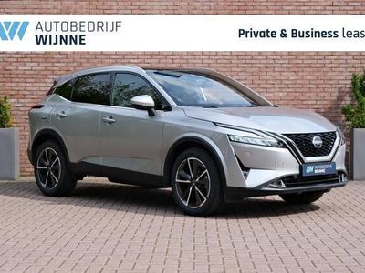 tweedehands Nissan Qashqai 1.3 MHEV 158pk Xtronic Tekna Plus | Navi | Full LED | Adaptive Cruise | 360° Camera | Leder | Head-up Display | Panoramadak | 19" velgen