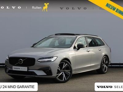 tweedehands Volvo V90 B5 250PK Automaat Ultimate Dark Head-Up display / Google Infotainment / Panoramisch schuif-kanteldak / Harman Kardon Audiosysteem / Adaptive Cruise Control / Blis / 19" lichtmetalen velgen