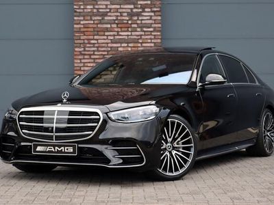 tweedehands Mercedes S580 e 4-MATIC Lang AMG Line Aut9, Luchtvering, Achterasbesturing, Chauffeurspakket, Distronic+, Panoramadak, Surround Camera, HUD, Burmester, Zonweringspakket, MBUX Tablet, Stoelverwarming/-ventilatie V+A, E