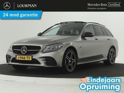 tweedehands Mercedes E300 C-KLASSE EstateAMG Nightpakket | Panoramadak | Rijassistentie Pack | 360 gr Camera | Sfeerverlichting | Apple CarPlay | Alarm | Inclusief 24 maanden Certified garantie voor Europa.